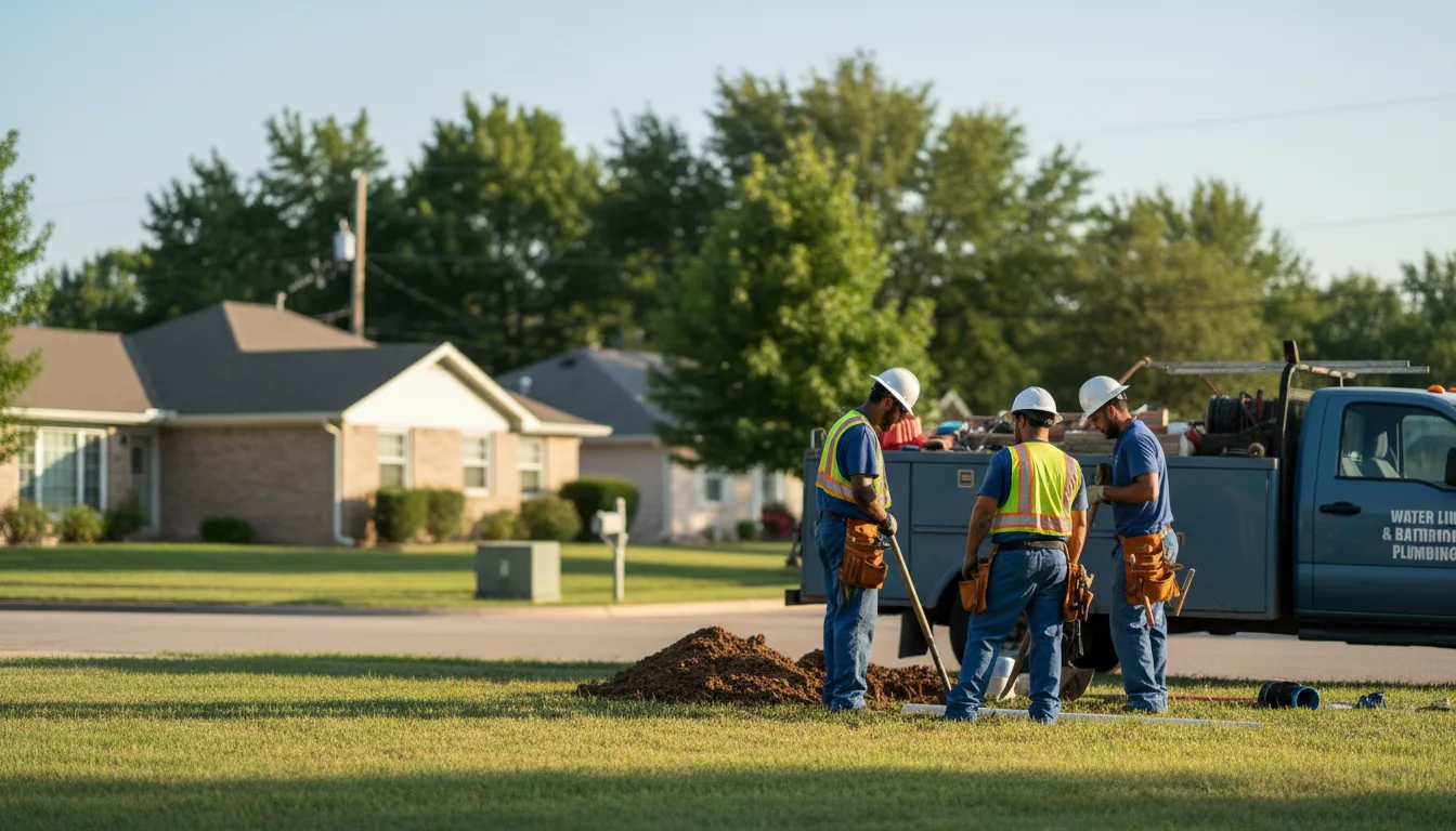 Residential water line and bathroom plumbing service in Holton, IN